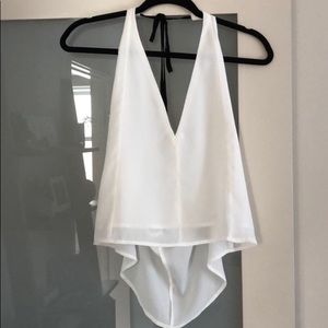 Brandy Melville White Halter Top